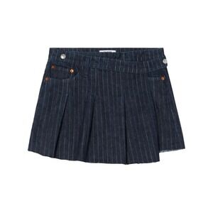 NWT RE/DONE Indigo Pinstripe Denim Tennis Wrap Skirt – Size 24 (runs larger)‎